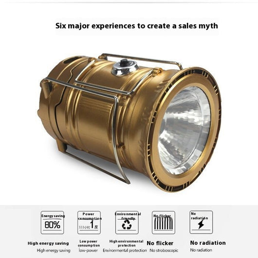 Lámpara Solar Portátil Multifunción para Camping, Emergencias y Puestos Comerciales - Image 12