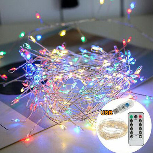Guirnalda de Luces LED Cobre Blanco Cálido con Control Remoto para Decoración - Image 12