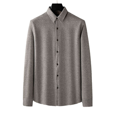 Camisa de Lana Gruesa Térmica Beige para Hombre - Image 6