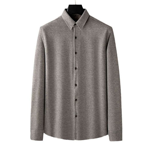 Camisa de Lana Gruesa Térmica Beige para Hombre - Image 6