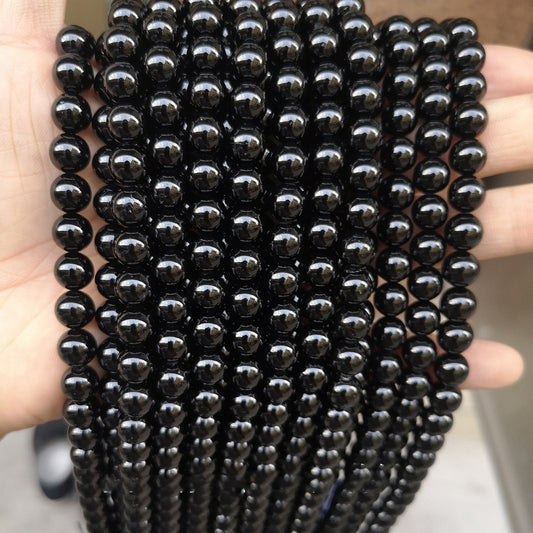 Pulsera de Cuentas de Turmalina - Cuentas Redondas Semielaboradas