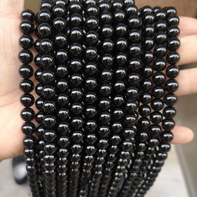 Pulsera de Cuentas de Turmalina - Cuentas Redondas Semielaboradas