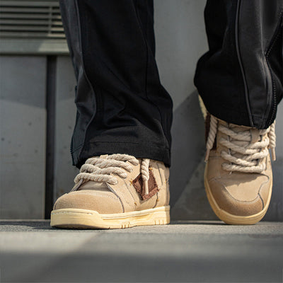 Zapatos Casuales Deportivos Retro con Parche de Cáñamo y Suela de Cuerda - Image 9