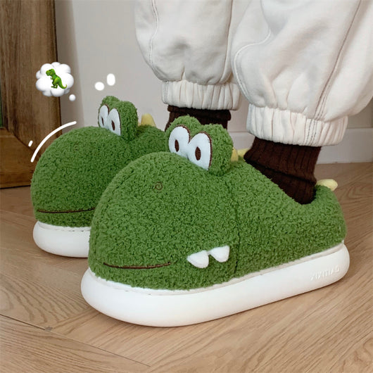 Pantuflas Cálidas de Algodón para Posparto - Diseño Dinosaurio Adorable - Image 6