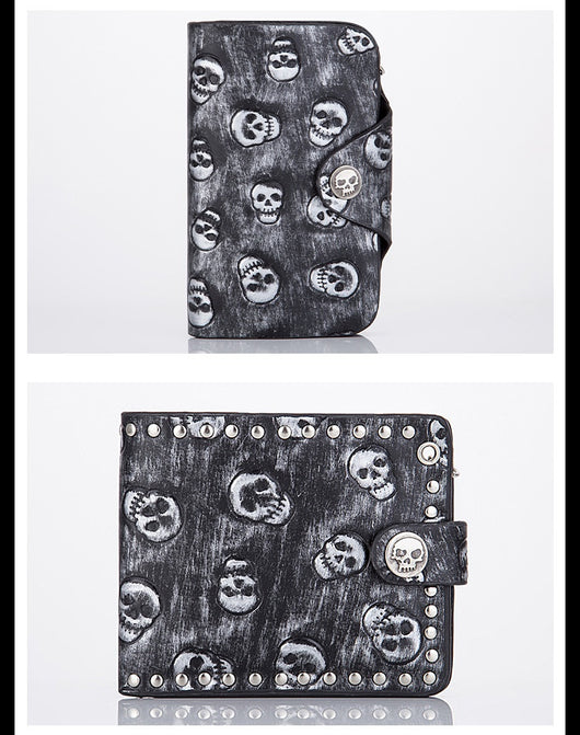Cartera Punk Rock con Calavera y Cadena Antirrobo - Image 14