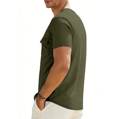 Playera Holgada Casual para Hombre con Cuello Amplio y Mangas Cortas - Image 34