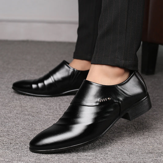 Zapatos de Cuero Casual con Punta Afilada para Hombre
