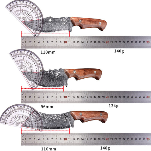 Cuchillo Damasco Premium con Funda de Cuero - Corte Profesional para Carnes y Frutas - Image 12