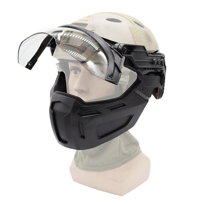 Casco Táctico Modular con Protección Facial Plegable