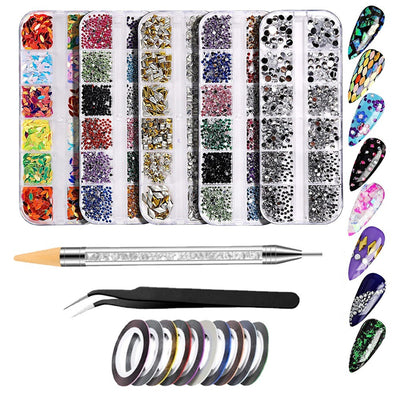 Set de Stickers Diamante AB Iridiscente Transparente - Image 3