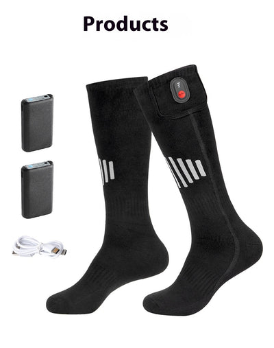 Calcetines Térmicos de Algodón Puro con Calefacción Eléctrica para Esquí - Image 17