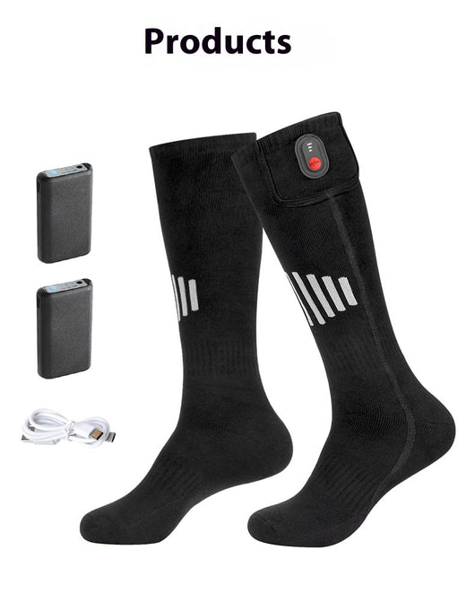Calcetines Térmicos de Algodón Puro con Calefacción Eléctrica para Esquí - Image 17