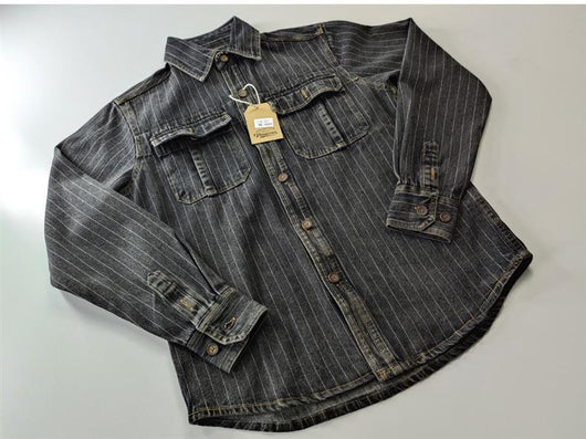 Camisa Denim Vintage Lavada para Hombre - Estilo Casual Americano - Image 14