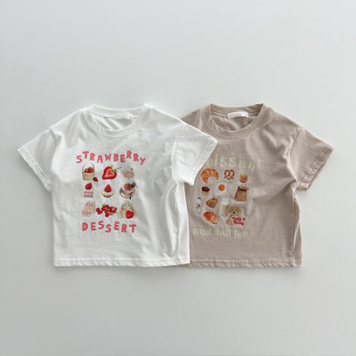Playera Infantil de Algodón 100% con Estampado Personalizado de Fresas