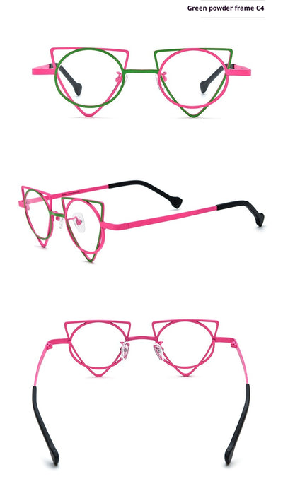 Gafas Graduadas Cat-eye Titanio Ultraligero con Lentes de Color - Image 16