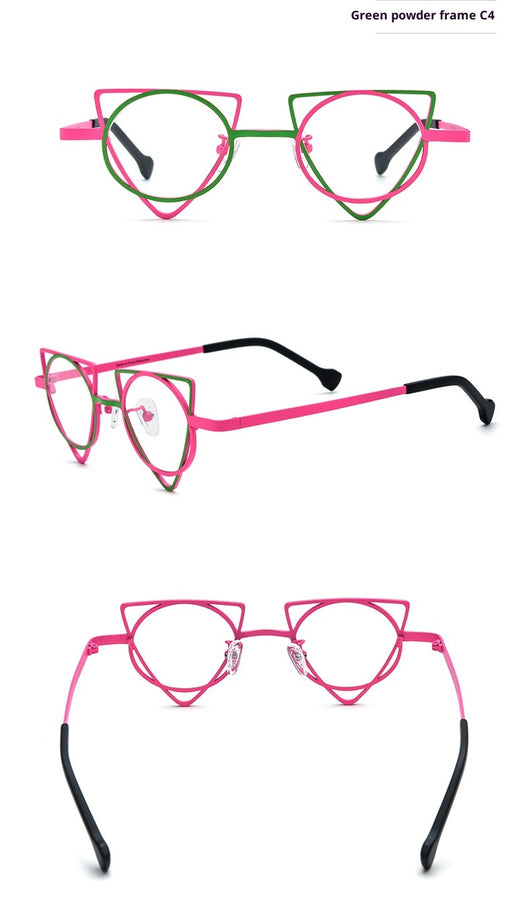 Gafas Graduadas Cat-eye Titanio Ultraligero con Lentes de Color - Image 16
