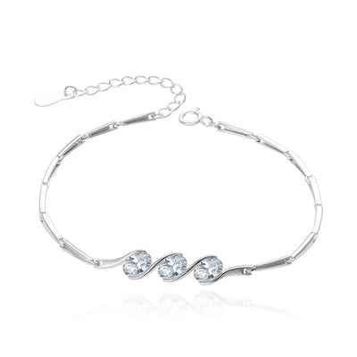 Pulsera de Plata con Circón Cúbico Estilo Coreano Colección Mori - Image 9