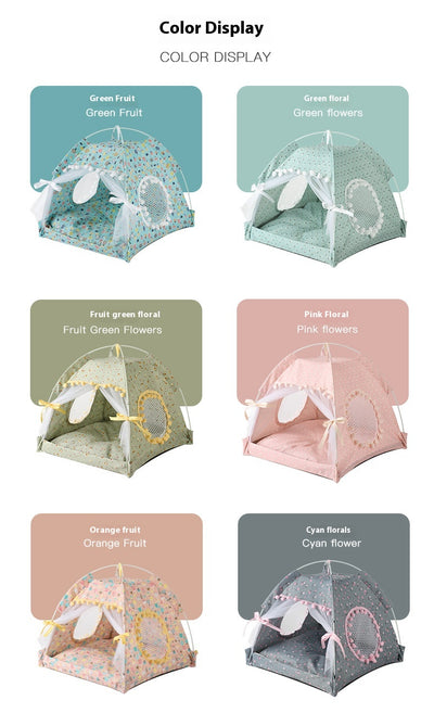 Casa Nido para Gatos Verano Semi-cerrada Plegable Carpa Mascotas - Image 22