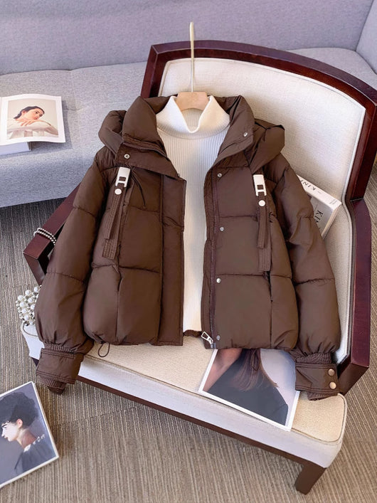 Chaqueta Acolchada Corta Estilo Coreano para Mujer - Image 6