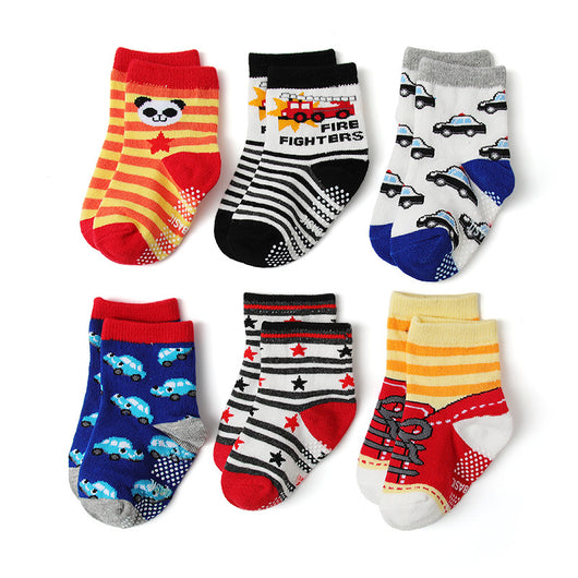 Calcetines Infantiles de Algodón con Diseño Animado y Suela Antideslizante - Image 11