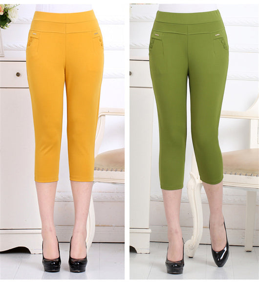Pantalones Casuales de Cintura Alta en Colores Lisos - Image 16