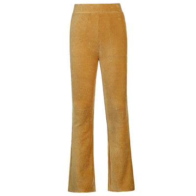 Pantalones de Pana Cintura Alta con Bolsillos - Corte Relajado y Slim - Image 10