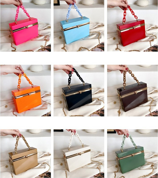 Bolso de Mano Candy Color con Cadena - Clutch Elegante para Eventos - Image 14