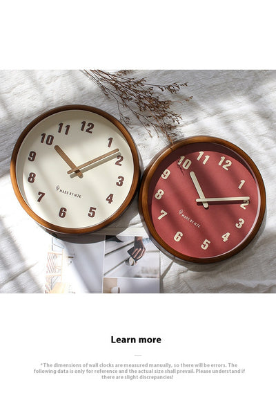 Reloj de Pared Minimalista Moderno en Madera Maciza Estilo Retro - Image 11