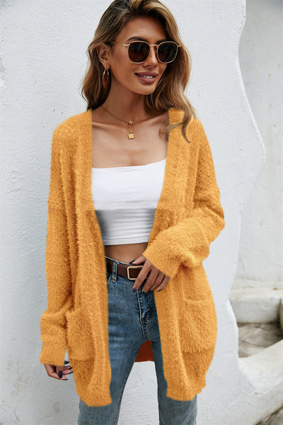 Cardigan Tejido Talla Grande Abrigo Midi Elegante - Image 4