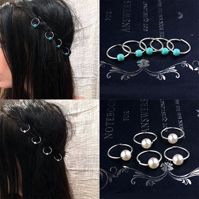 Pasador de Cabello con Piedra Lycopose Natural y Cuentas de Madera - Ópalo Imitación - Image 15
