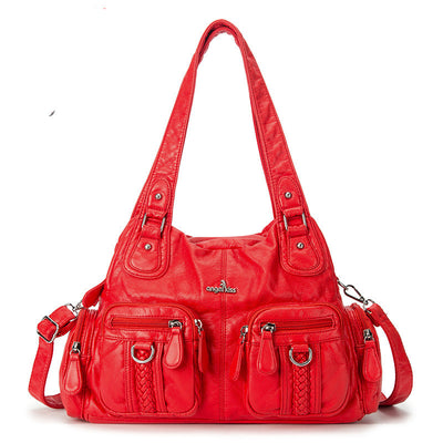 Bolsa Mensajera Casual Coreana de Color Liso - Image 38