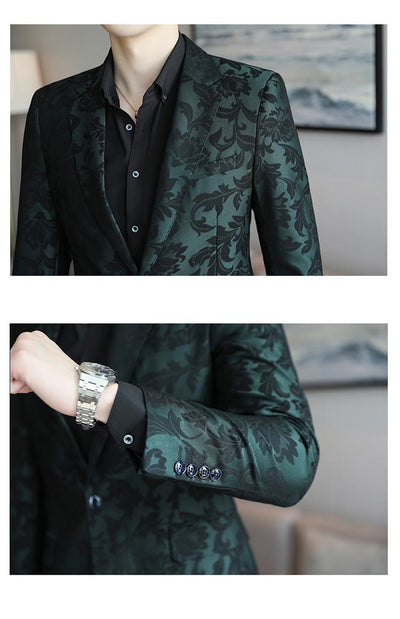 Blazer Slim Fit de Color Liso para Hombre - Primavera Verano - Image 9