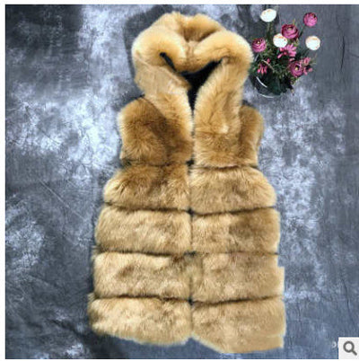Chaleco Acolchado de Piel Sintética con Capucha para Mujer - Image 8