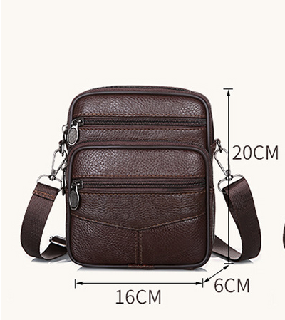 Bolsa Mensajero de Cuero Genuino para Hombre - Piel de Res Premium - Image 8