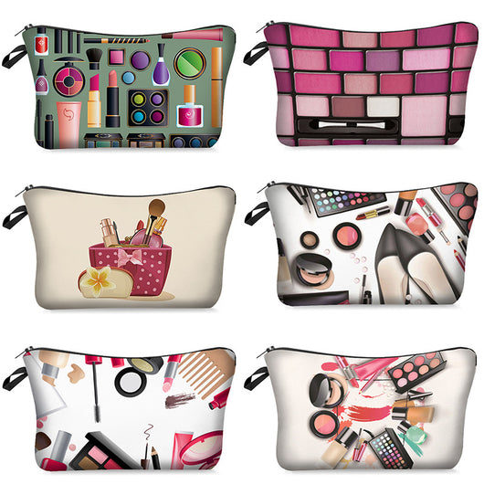 Bolsa de Cosméticos Impresión Digital - Organizador de Maquillaje Portátil