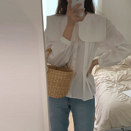 Blusa Retro de Encaje Diseño Exclusivo para Mujer