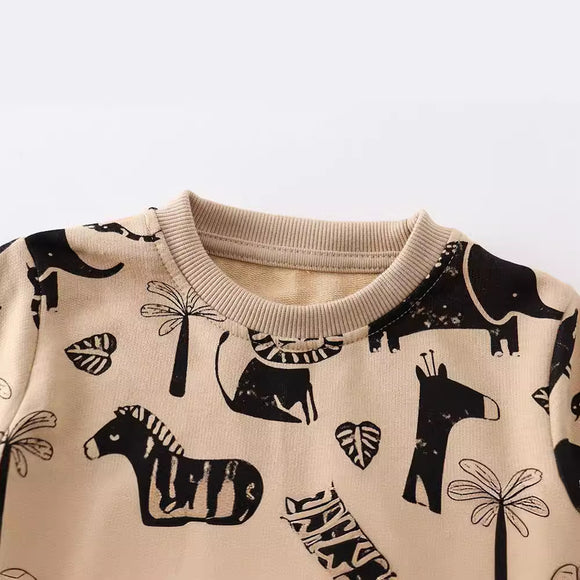 Sudadera Infantil de Algodón Manga Larga para Otoño e Invierno