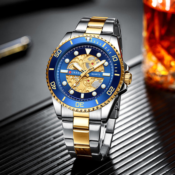 Reloj Empresarial para Hombre Resistente al Agua con Esfera Redonda