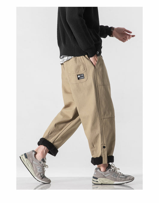 Pantalones Casuales Holgados con Detalles de Patchwork para Hombre - Image 18