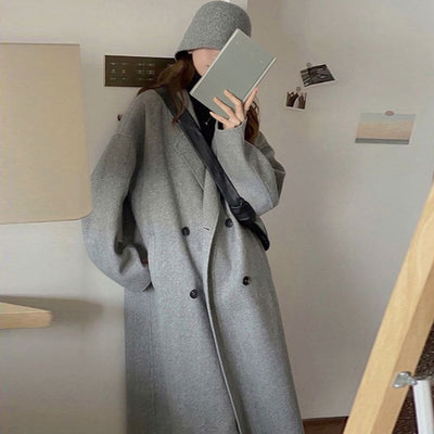 Abrigo de Lana Elegante Largo hasta la Rodilla para Mujer - Image 10