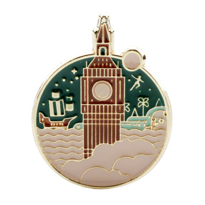 Broche Fortaleza Marina Circular en Aleación con Efecto Gota - Image 6