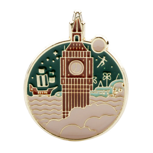 Broche Fortaleza Marina Circular en Aleación con Efecto Gota - Image 6