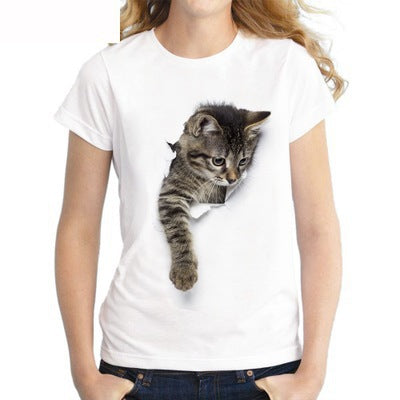 Playera Slim con Estampado de Gatos Streetwear - Image 5