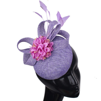 Sombrero Floral con Plumas - Accesorio Elegante para Mujer - Image 12