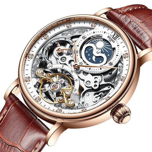 Reloj Mecánico Multifuncional de Dos Zonas Horarias para Hombre - Image 3