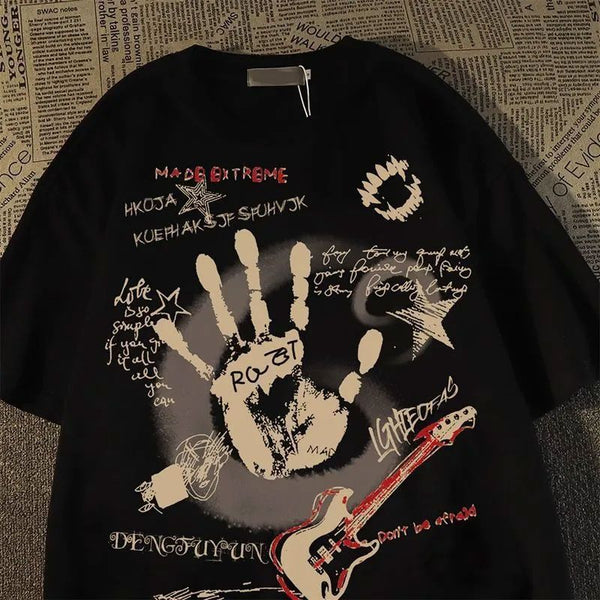 Playera Estampada Graffiti Unisex de Manga Corta