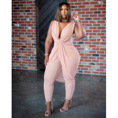 Jumpsuit Ejecutivo de Seda Láctea para Mujer - Talla Grande - Image 14