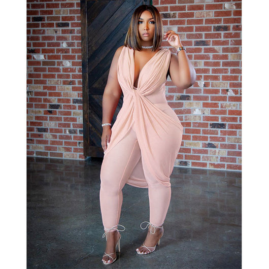 Jumpsuit Ejecutivo de Seda Láctea para Mujer - Talla Grande - Image 14
