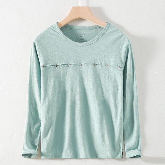 Camiseta Hombre Cuello Redondo Bambú-Algodón Estilo Japonés - Image 3