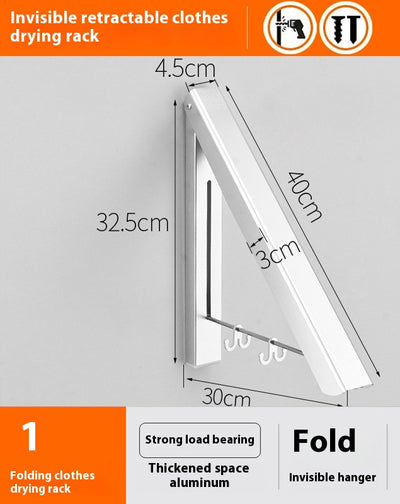 Tendedero Invisible Plegable de Aluminio sin Perforaciones - Image 4